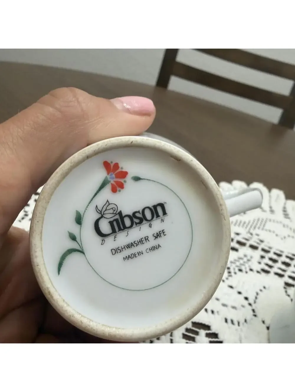 Gibson  White and Multi Dinnerware